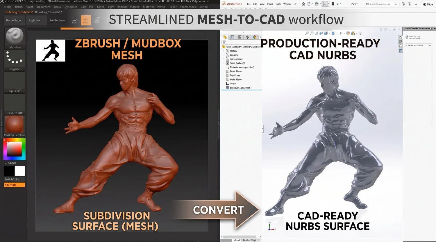 ZBrush / Sculpted Mesh to CAD